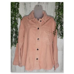 NWOT Miss Sparkling Button Up Corduroy Shacket